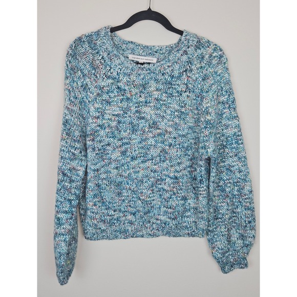 Cupcakes and Cashmere Sweaters - Cupcakes and Cashmere Speckled Blue Knit Sweater Size M